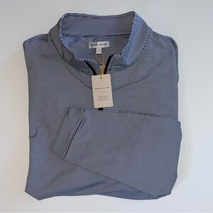 Peter Millar Sport Perth Melange Stretch Quarter 1/4 Zip‎ Pullover XXXL NWT